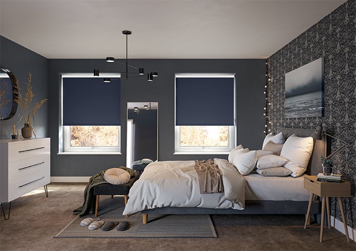 Verona (Blackout), Navy - Motorised Roller Blind - Image 8